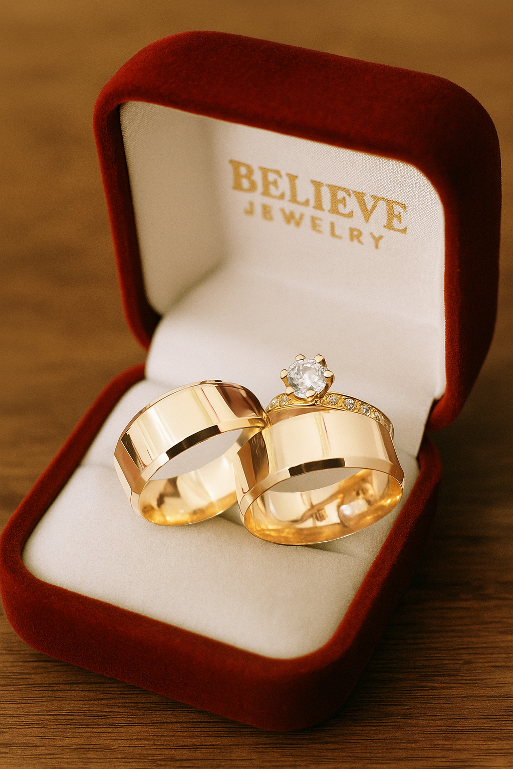 Par de alianças ouro 18k 6mm (Revestidas)